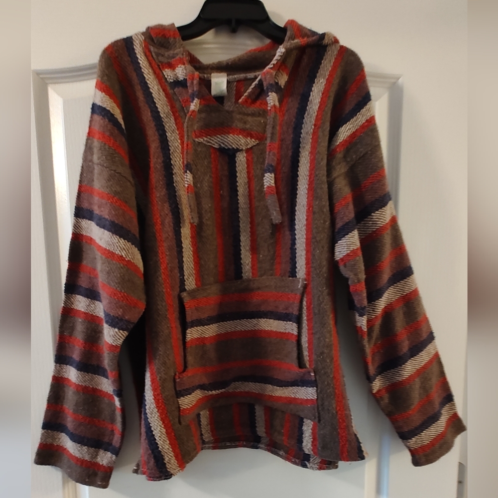 Vintage Gallegos Mexican Poncho XL - Picture 1 of 7